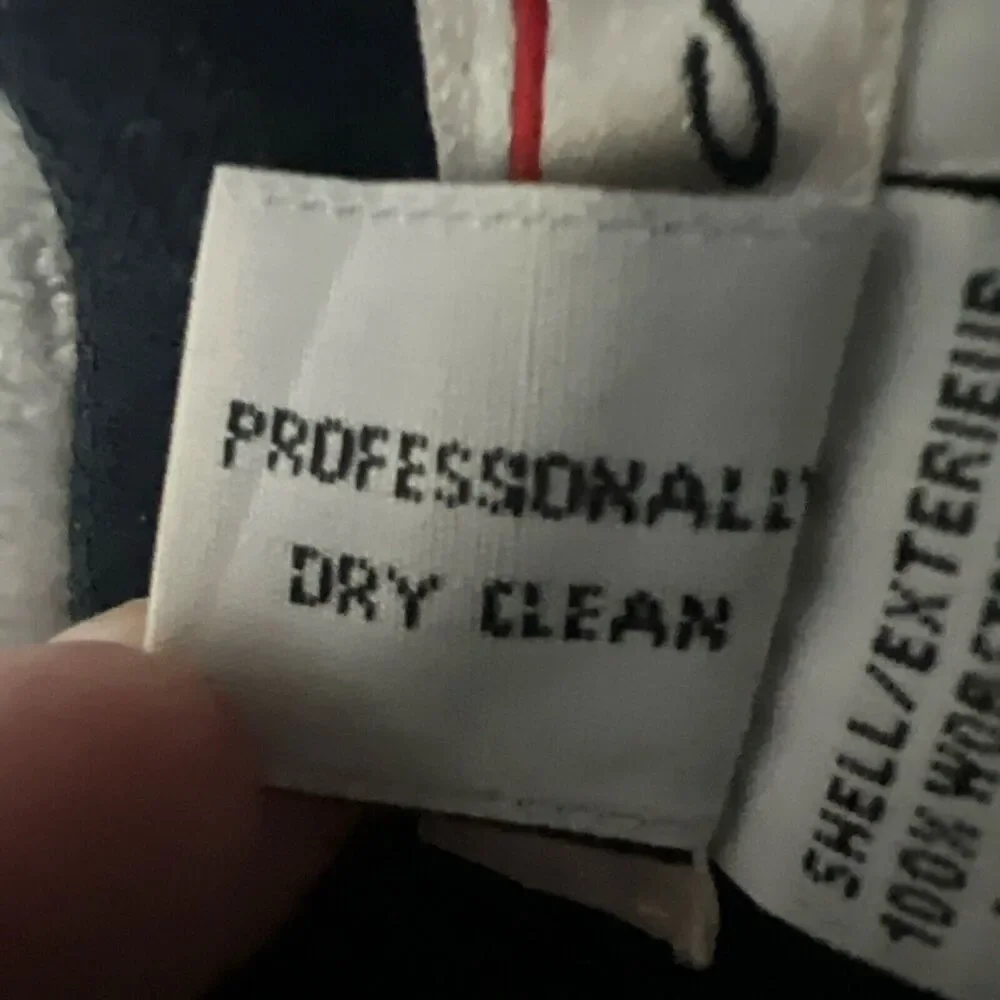 Talbots Vintage 80s Womens 14 100% Worsted Wool Lined USA Made Pants Skirt Navy - Picture 11 of 12